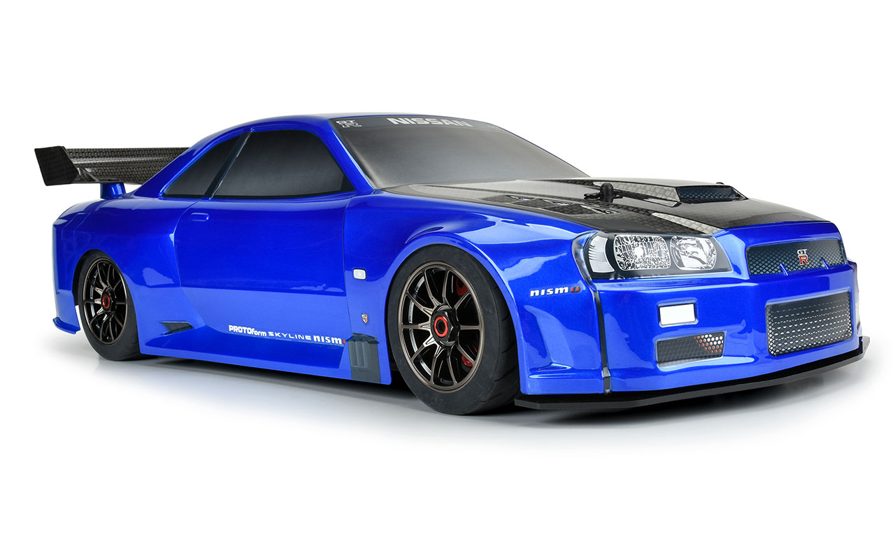 PROTOform 1584-13 Pre-Painted / Pre-Cut 2002 Nissan Skyline GT-R R34  (Bayside Blue) Body for ARRMA Infraction 6S